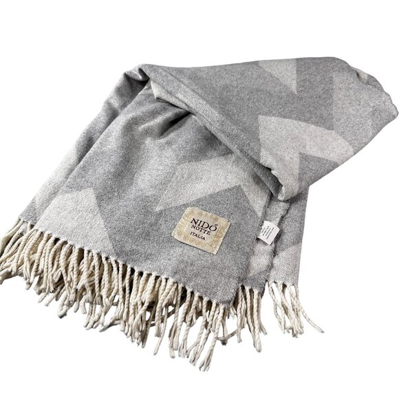 Nido Notte Italia Other - Nido Notte Italia Throw Blanket Shawl Italy Tassel Wrap Oversized Fringed Soft